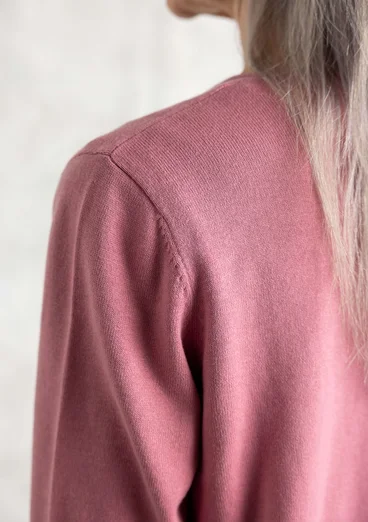 Strickjacke aus Bio-/Recycling-Baumwolle - mineralrosa