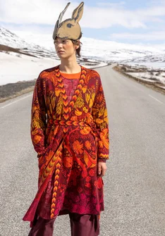 “Tanana” cotton/lyocell long cardigan - beetroot