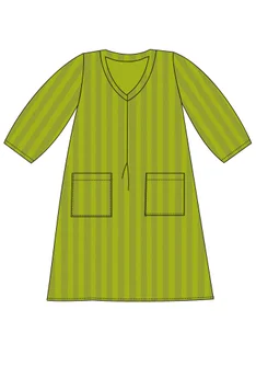 Robe à encolure en V - kiwi/stripe