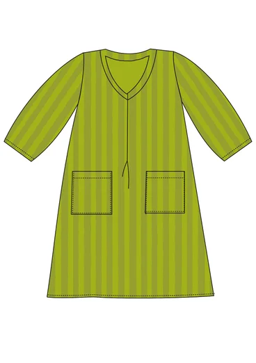 Robe à encolure en V - kiwi/stripe
