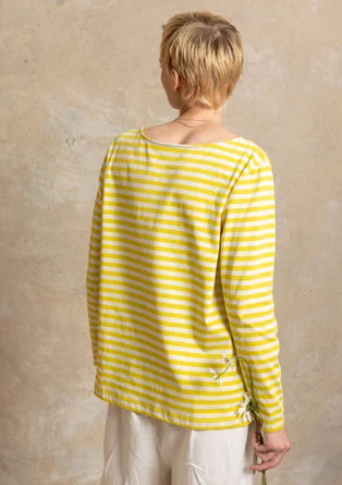 Basic-Streifenshirt aus Bio-Baumwolle - dijonsenf-feder