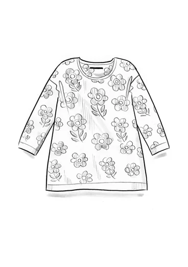 Pointelle sweater in linen/recycled linen -