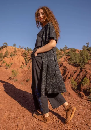 “Carmen” jersey dress in organic cotton/modal - black