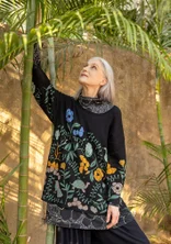 Pullover „Mockingbird“ aus Bio-/Recycling-Baumwolle - schwarz