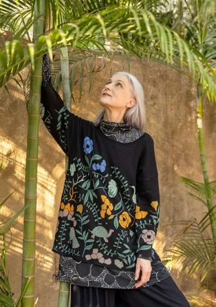 Pullover „Mockingbird“ aus Bio-/Recycling-Baumwolle - schwarz