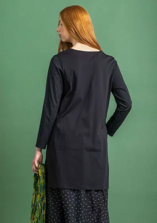 Tricot tuniek "Oriana" van biologisch katoen/modal - zwart