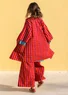 Kimono à carreaux "Coimbatore" en coton biologique (rouge perroquet L/XL)