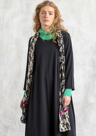 “Kelly” organic cotton scarf - black