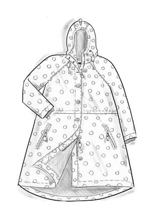 Parka "Francis" en coton biologique tissé - indigo foncé/motif