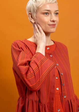 “Sofia” woven organic cotton dress - madder red