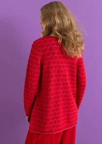 Favorittrøjen "Celia" i genanvendt bomuld - amaryllis/lys cyklamen