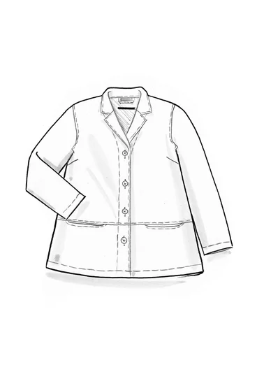 “Esme” woven organic cotton/linen jacket - black