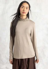 Tricot coltrui van lyocell/elastaan - warmgrijs