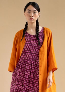 Trikåklänning Billie hibiscus/patterned