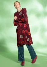 “Gnistra” alpaca blend/organic and recycled cotton coatigan - aubergine