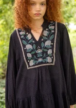 “Hilda” woven organic cotton tunic - black