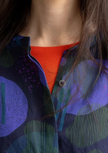 Blouse "Fizz" van linnen/modal - inkt