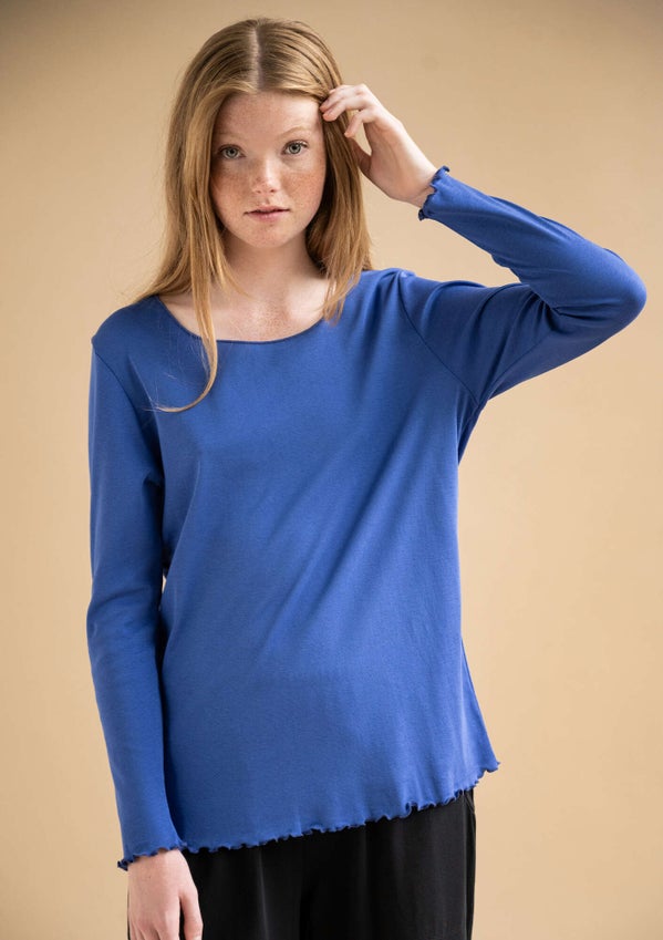 Long-sleeve jersey top lupin