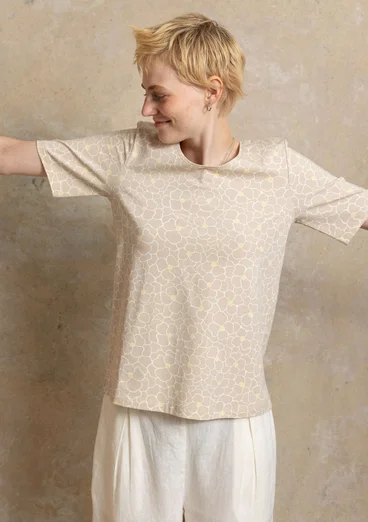 Jerseyshirt „Theia“ aus Bio-Baumwolle/Elasthan - natur-gemustert