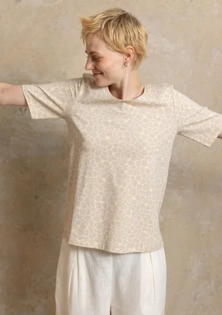 Jerseyshirt „Theia“ aus Bio-Baumwolle/Elasthan - natur-gemustert