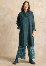 Gemustertes Kleid „Edefors“ aus Bio-Baumwolle - meerglasgrün