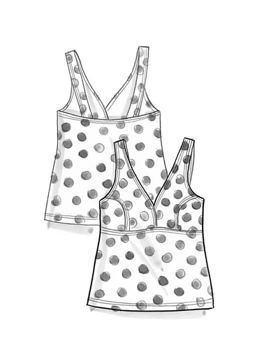 Tankinitop "Sunshine" van gerecycled polyamide/elastaan - zwart/dessin