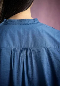 Bluse „Love“ aus Bio-Baumwolle - hellindigo