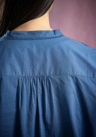 Bluse „Love“ aus Bio-Baumwolle - hellindigo