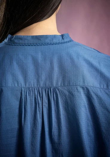 Bluse „Love“ aus Bio-Baumwolle - hellindigo