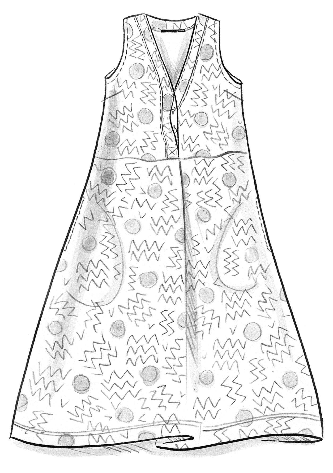 Kleid „Acacia“ aus Öko-Baumwolle ungebleicht thumbnail