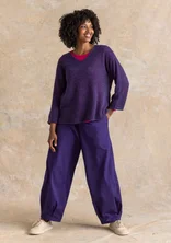 “Vendela” woven organic cotton trousers - night sky