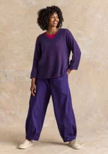 “Vendela” woven organic cotton trousers - night sky