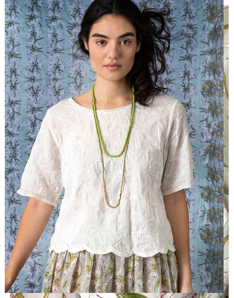 “Kalyani” organic cotton blouse