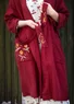 Kimono "Tuvstarr" en lin tissé (rouge agate L/XL)