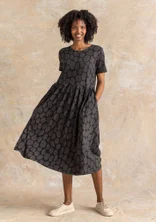 Jerseykleid „Himla“ aus Bio-Baumwolle - schwarz-gemustert