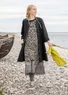 Coatigan in felted organic wool (black S)