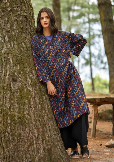 “Shiva” woven dress in organic cotton - black