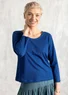 Organic cotton jersey top (indigo blue XXL)
