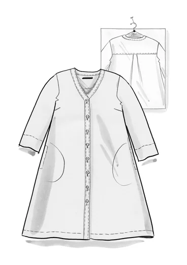 Woven “Kelly” dress in organic cotton - indigo blue