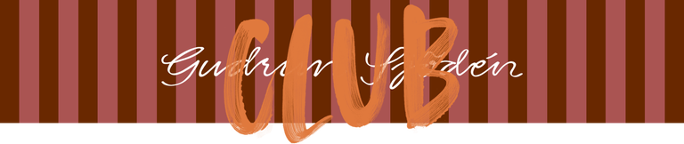 A graphic image of grey and black stripes with the words “Gudrun Sjödén Club”.