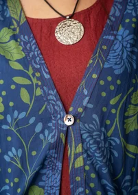 Kimono "Ayaka" en coton biologique - bleu indigo