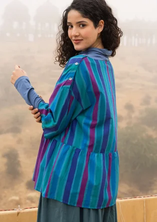 Bluse „Akira“ aus Bio-Baumwolle - hellindigo