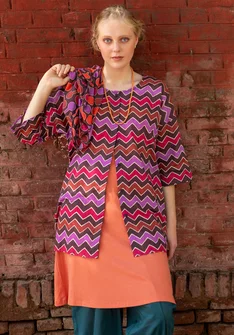 Blouse "Ping" en coton biologique - aubergine foncé