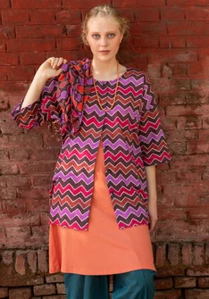Blouse "Ping" en coton biologique - aubergine foncé
