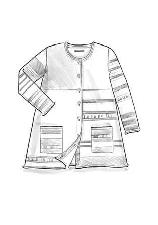Gilet "Dagmar" en coton recyclé et biologique - ruisseau de prairie/rayé