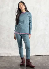 Top van biologisch katoenen ribtricot - veronagroen