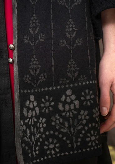 Gilet « Sunnanå » en jacquard de coton biologique/recyclé - noir