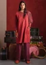 Tricot broek van lyocell/wol (wijnrood M)