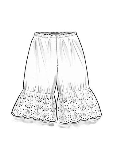 Bestickte Hose „Minal“ aus Bio-Baumwolle - dunkelrot