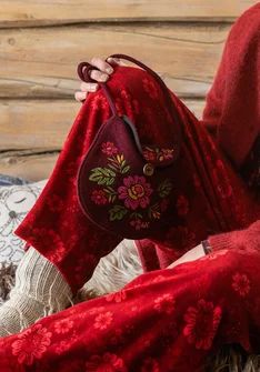 “Nome” wool bag - aubergine